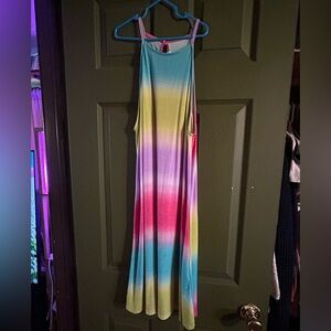 Multicolor Tie-Dye mid thigh Dress